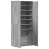 vidaXL Shoe Cabinet Gray Sonoma 31.5"x15.4"x70.1" Engineered Wood
