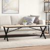 vidaXL Coffee Table Leg Black Powder-Coated Steel 55.1 in long Durable