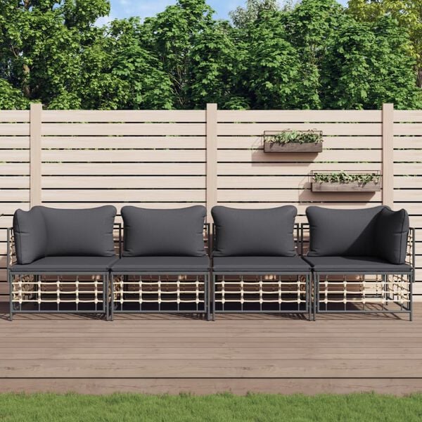 vidaXL Garden Lounge Set Dark Gray