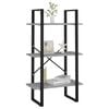vidaXL Storage Shelf Concrete Grey Metal, Engineered Wood