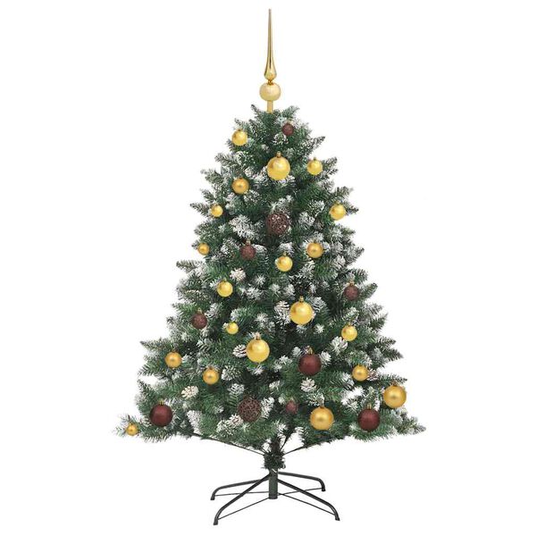 vidaXL Artificial Christmas Tree with 150 LEDs Green 47.24 in