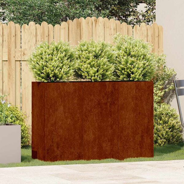 vidaXL Planter Rusty Weathering steel Large Decorative Inlays Planter