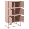 vidaXL Sideboard Pink Steel Medium Sideboard Rectangular Industrial