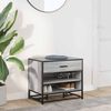 vidaXL Shoe Bench Grey Sonoma Engineered wood Medium Storage