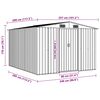vidaXL Garden Shed Green Galvanized steel 101.2 x 117.3 x 70.1 in
