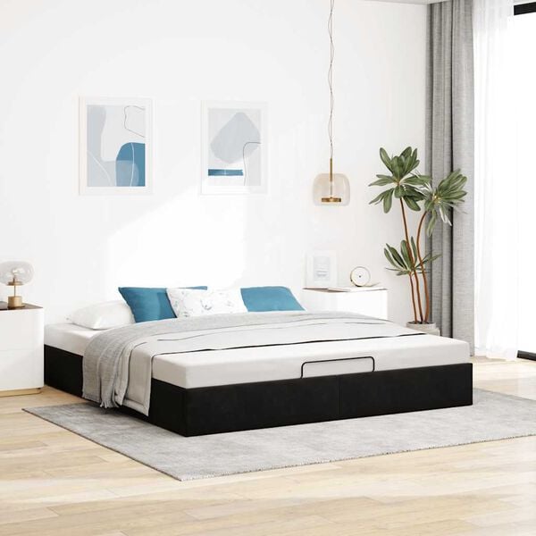 vidaXL Ottoman Bed Black