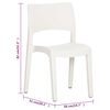 vidaXL Garden Chair Set of 2 White Polypropylene Standard Stackable