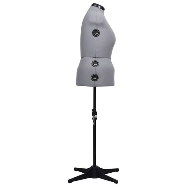 vidaXL Dress Form Grey and black Polyester, ABS L / 44-50 Dress Form