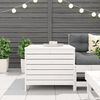 vidaXL Garden Footstool White Solid Pine Wood Standard Modular