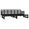 vidaXL Pull-out Day Bed Black Solid pine wood 2x Convertible Furniture