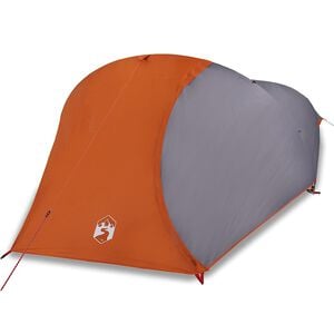 vidaXL Camping Tent Dome 4-Person Orange Waterproof