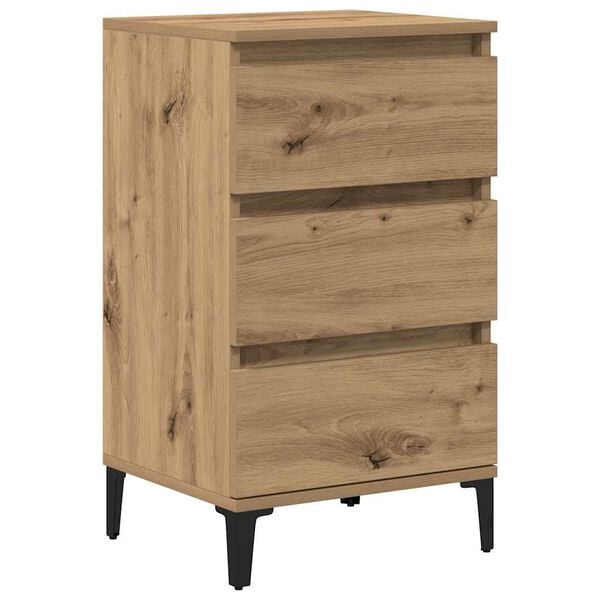 vidaXL Bedside Cabinet Artisan Oak 17.72 x 13.78 x 17.32 in