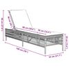 vidaXL Patio Sun Lounger Black PE rattan, powder-coated steel Extra Long