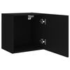 vidaXL TV Wall Cabinet Set of 2 Black Engineered wood Medium