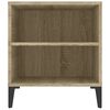 vidaXL TV Cabinet Sonoma Oak Engineered Wood, Metal Medium TV Cabinet