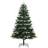 vidaXL Artificial Hinged Christmas Tree Green and white PVC, PE, metal