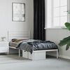 vidaXL Bed Frame White Powder-Coated Steel Small Single Bed Frame