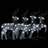 vidaXL Christmas Reindeer Set of 4 Silver Mesh, Metal Medium