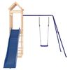 vidaXL Outdoor Playset Blue, Natural Solid pine wood, Polypropylene, Metal