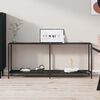 vidaXL Console Table Black Tempered glass and powder-coated steel