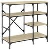 vidaXL Baker's Rack Sonoma Oak 35.4"x15.7"x33.1" Engineered Wood and Metal