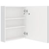 vidaXL Bathroom Cabinet Shining White MDF board with melamine finish, glass