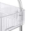 vidaXL Storage Trolley 2-Tier Transparent 14.6x11.0x17.1" Acrylic
