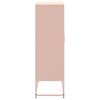 vidaXL Highboard Pink Steel Medium Highboard Rectangular Industrial