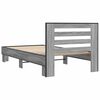 vidaXL Bed Frame Grey Sonoma Engineered Wood, Metal Single Durable