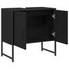 vidaXL Bathroom Sink Cabinet Black Oak 23.62 x 11.81 x 23.62 in