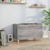 vidaXL Record Cabinet Grey sonoma Engineered wood, solid eucalyptus wood