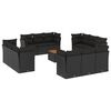vidaXL Garden Sofa Set Black