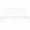 vidaXL Bed Frame White Steel Full Bed Frame Rectangular Modern