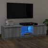 vidaXL TV Stand with LED Lights Gray Sonoma 47.2"x11.8"x14.2"