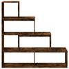 vidaXL Room Divider Bookcase Smoked Oak Engineered Wood