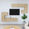 vidaXL Wall-Mounted TV Cabinet Sonoma Oak Engineered Wood Large