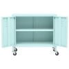 vidaXL Storage Cabinet Mint Steel Small Storage Cabinet Rectangular