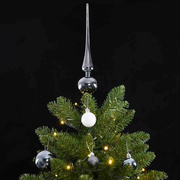 vidaXL Artificial Hinged Christmas Tree 300 LEDs & Ball Set 118.1"