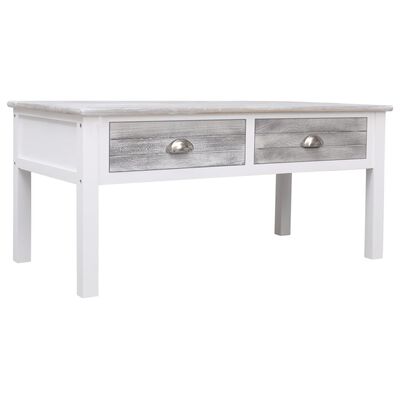 vidaXL Coffee Table Gray 39.4"x19.7"x17.7" Wood
