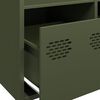 vidaXL Highboard Olive Green Cold-rolled Steel 26.8 x 15.4 x 40.7 in