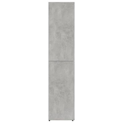 vidaXL Shoe Cabinet Concrete Gray 31.5"x15.4"x70.1" Chipboard