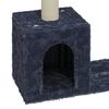vidaXL Scratching Post Dark Grey Engineered Wood, Plush, Sisal Medium