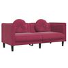 vidaXL 2 Piece Sofa Set with Pillows Wine Red Velvet