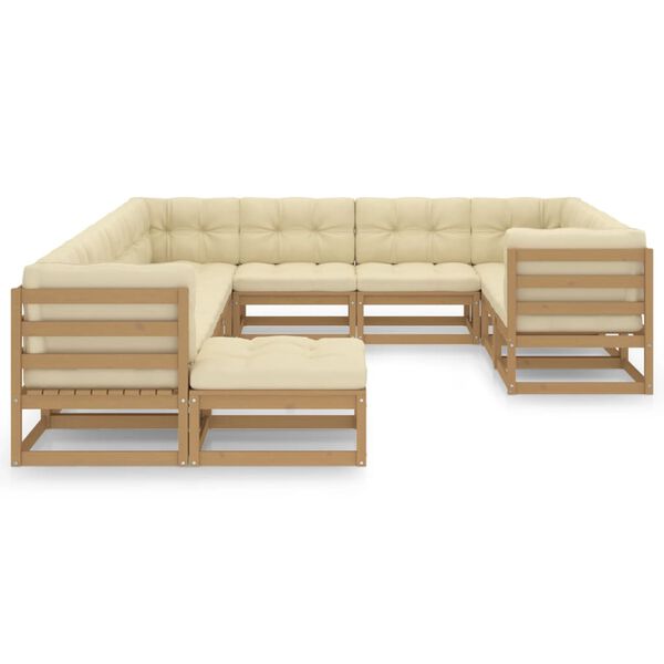vidaXL Garden Lounge Set Honey brown