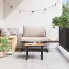 vidaXL Garden Sofa Set 2 pcs Taupe Steel