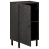 vidaXL Side Cabinet Black Solid mango wood, engineered wood, iron Medium