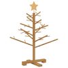 vidaXL Wooden Christmas Tree with Stand Brown 29.5" Solid pine wood