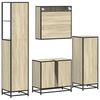 vidaXL Bathroom Furniture Set Sonoma Oak Engineered wood, metal Full Set