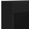 vidaXL 4 Piece TV Wall Stands with LED Lights Black