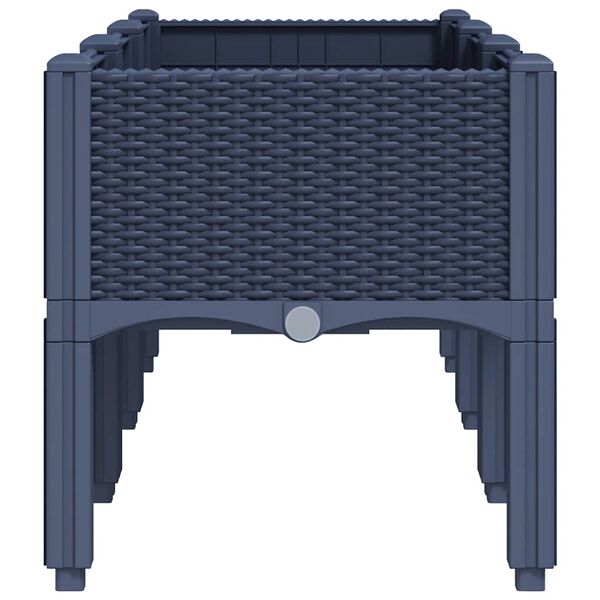 vidaXL Garden Planter Blue Grey Polypropylene Large Durable